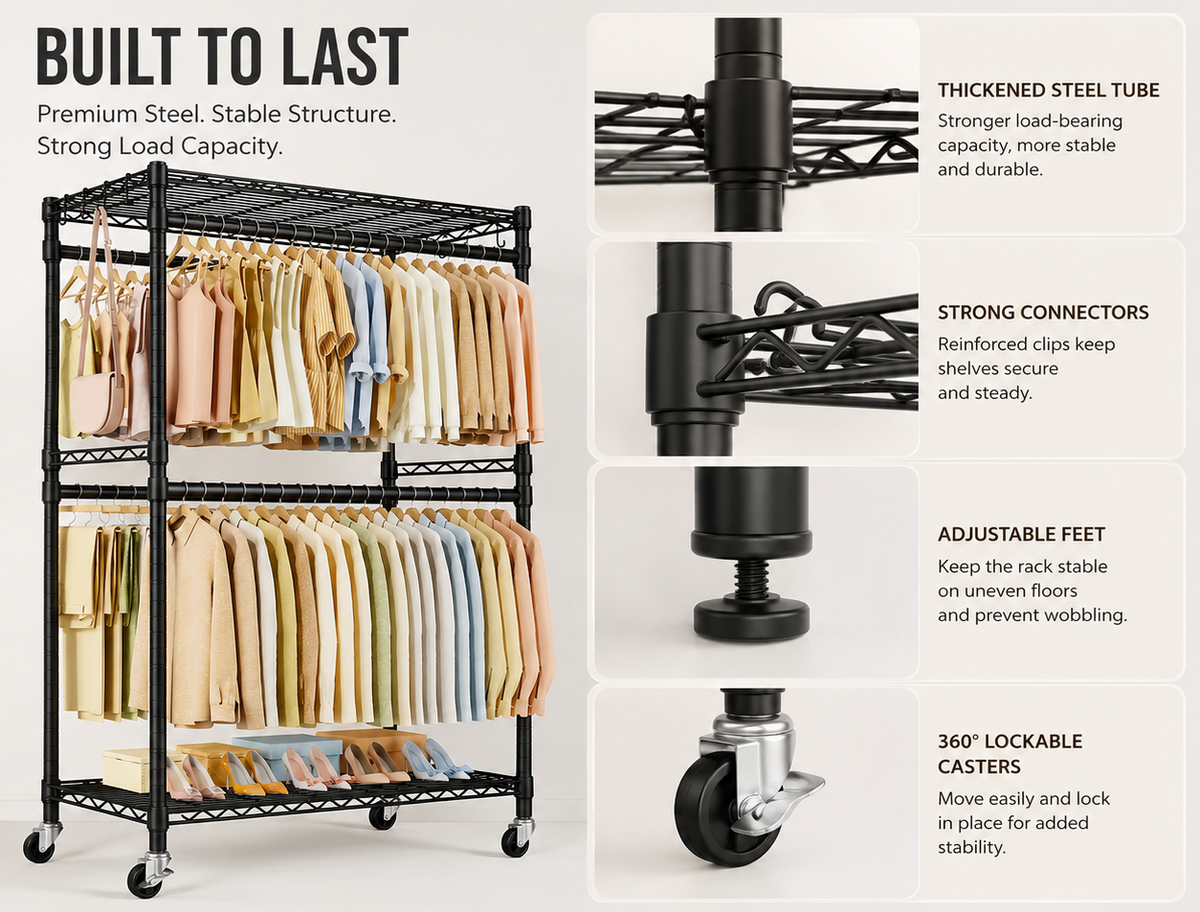 Rolling Clothes Racks