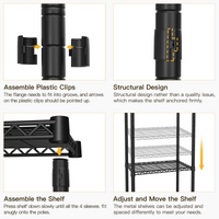 U11 Mini Over-Washer Garment Rack (Black), ≤25.9" Washer Fit, 304LBS Load & Space-Saving Design
