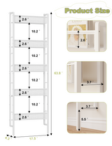 B8 Kids Bookshelf Wall Mounted, 5-Tier Wall Bookshelf for Kids, Children's Bookcases Organizer for Toys and Books