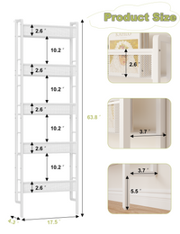 B8 Kids Bookshelf Wall Mounted, 5-Tier Wall Bookshelf for Kids, Children's Bookcases Organizer for Toys and Books
