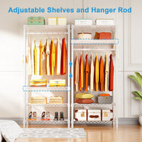 H4 23.6"W Mini Single Column Garment Rack (Black), 502LBS Load for Small Spaces