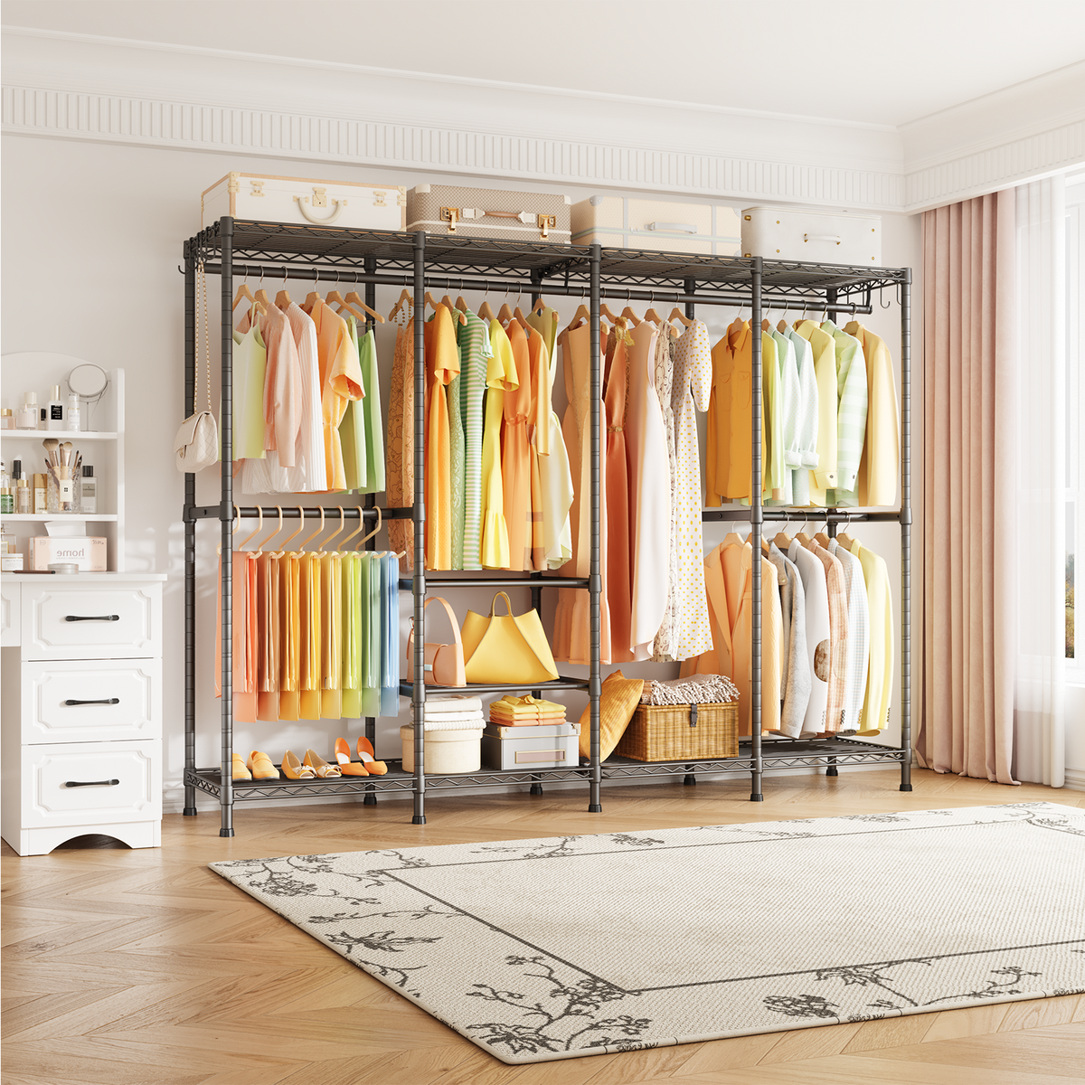 H41 Garment Rack Heavy Duty Clothes Rack, Clothing Racks for Hanging ...