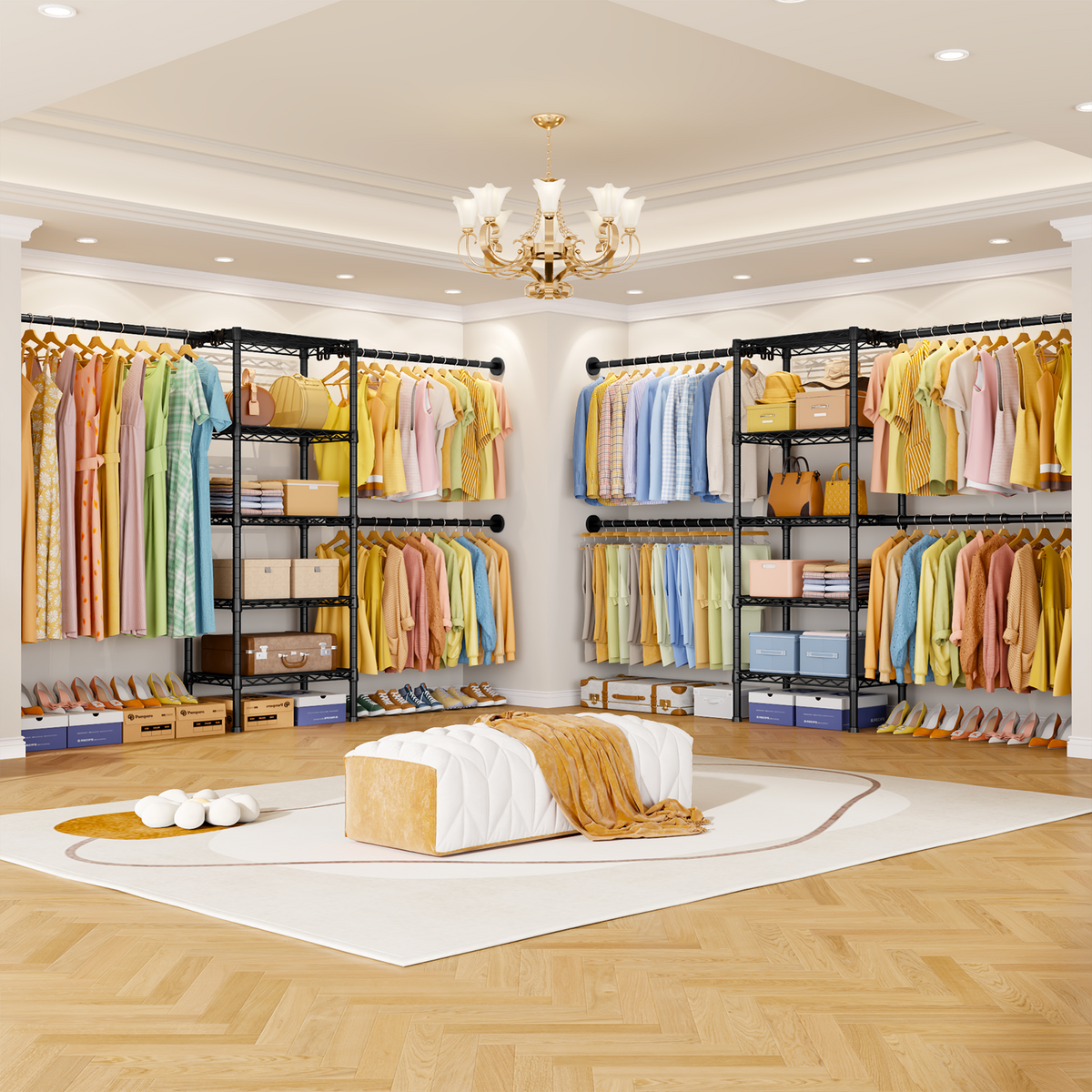 Ulif M2 closet organizer system, 880 lbs capacity, wall mounted, expandable - detail photo 6 of 10