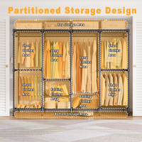 H41 Garment Rack Heavy Duty Clothes Rack, Clothing Racks for Hanging Clothes, Extra Large Freestanding Portable Closet Wardrobe Rack