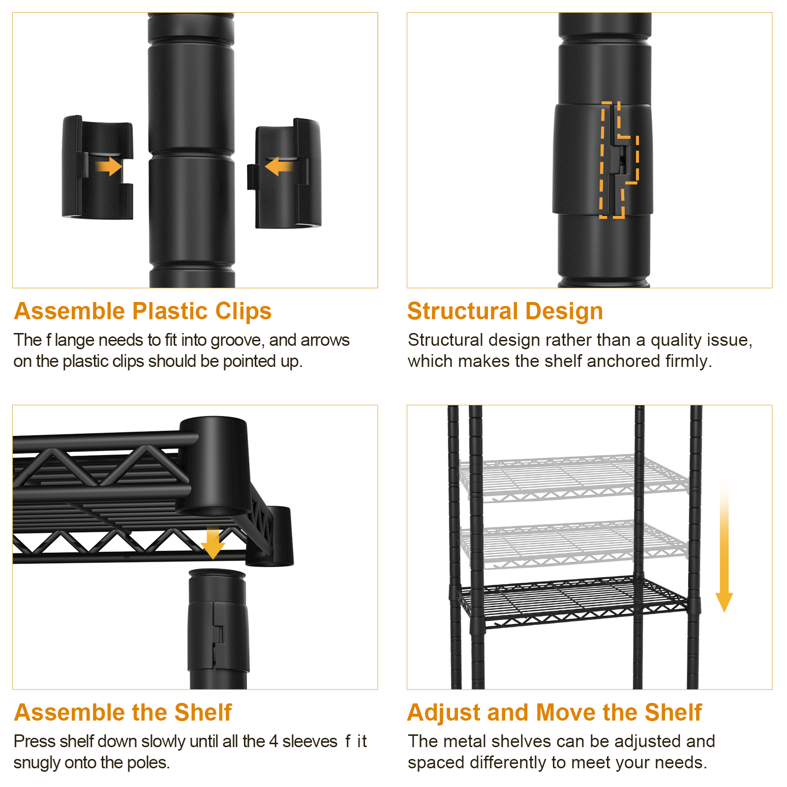 U15 Over Washer and Dryer Storage Shelves, Laundry Above Washer Dryer Storage Rack Space Saver, 6-Tier Wire Shelf with 4 Hooks for Organization, 63.4"W x 17.3"D x 76.4"H, Holds 568lbs