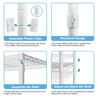 F7 Double Column Garment Rack (Black), 58"W x 14.6"D x 76.6"H, 800LBS Load & 6-Tier Shelves