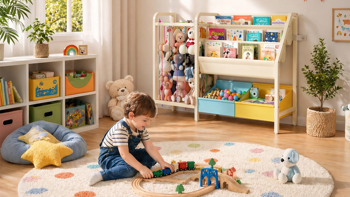 Kids Bookshelf and Toy Storage