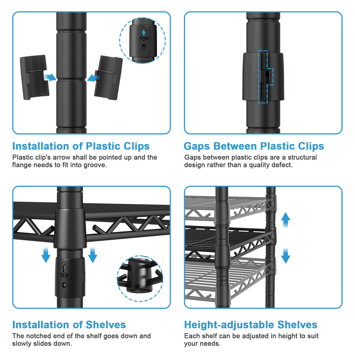 E4 Plus Heavy Duty Clothing Rack - Freestanding clothing rack with 8 shelves, Max load 1200lbs