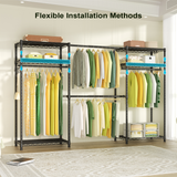 Ulif E1 closet organizer system, 880 lbs capacity, heavy duty, expandable - detail photo 3 of 12