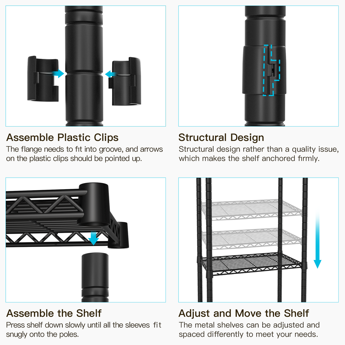 P1 Plus Single Column Rolling Garment Rack (Black), 45"W, 524LBS Load & 3 Adjustable Wire Shelves