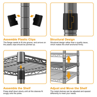 P1 Single Column Rolling Garment Rack (Grey), 35.4"W, 450LBS Load & Rust-Proof Coating
